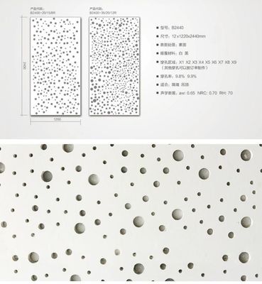 Tavolo in gesso acustico a forma irregolare in PVC/vinile con densità di 780 kg/m3