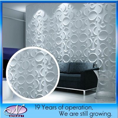 Pannello in PVC 3D decorativo per pareti interne con isolamento acustico e design personalizzato