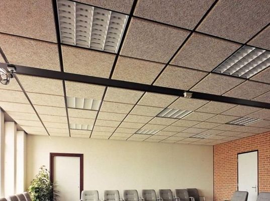 Pannelli di lana di legno 1200*2440mm Installazione colorata Pannelli di soffitto in fibra acustica di cemento