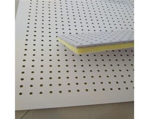 Tavola di soffitto in fibra di vetro a prova di fuoco acustica a prova di suono con installazione di griglia T sul soffitto