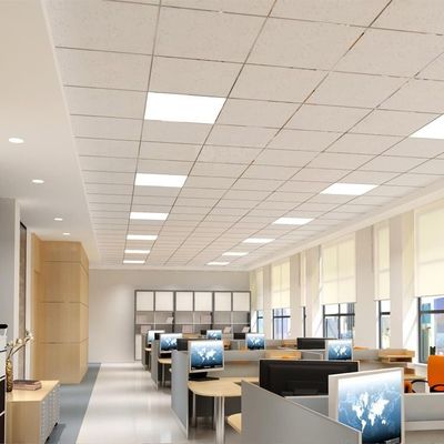 Piastrelle di soffitto in lana minerale acustica con rivestimento a spruzzo per decorazione e isolamento alberghiero