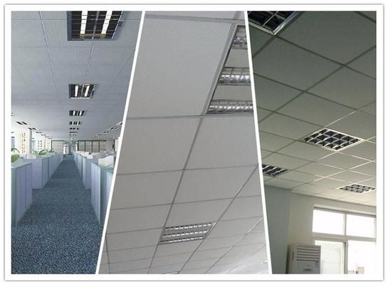 Pannello per controsoffitto sospeso in gesso PVC rivestito in vinile acustico certificato SGS