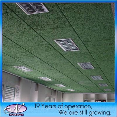 Pannello acustico di lana tipo scanalatura Assorbente del suono in legno Fibra di cemento soffitto / pannello di parete