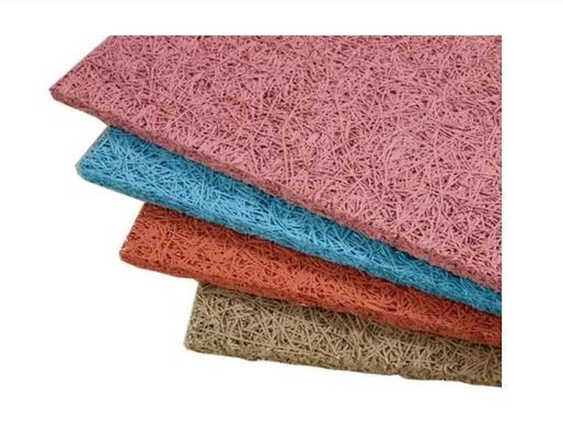 Pannello acustico di lana tipo scanalatura Assorbente del suono in legno Fibra di cemento soffitto / pannello di parete