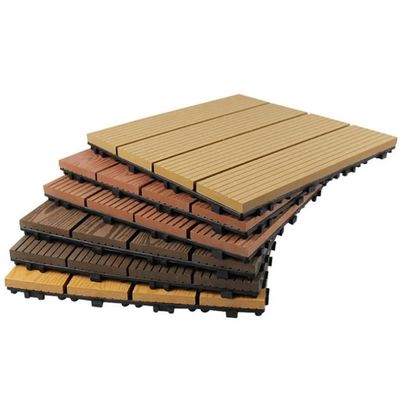 Grain opzionale WPC sintetiche piastrelle per pavimenti DIY per decorazioni esterne in lunghezza personalizzata