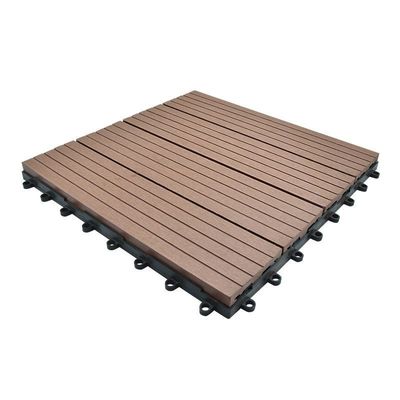 Grain opzionale WPC sintetiche piastrelle per pavimenti DIY per decorazioni esterne in lunghezza personalizzata