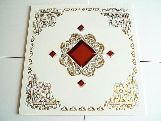 500mmx500mm impermeabile 3D tessuto PVC Parete / soffitto pannelli personalizzati e colorati