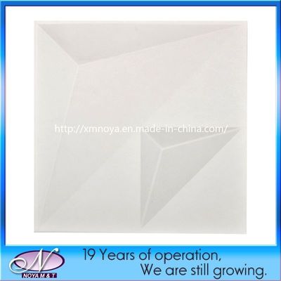 Pannello decorativo 3D acustico bianco opale per rivestimenti murali interni stile moderno