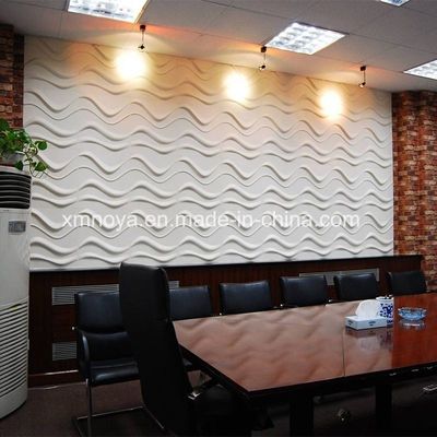 Pannello in PVC a prova di fuoco 3D personalizzato da 500 mm x 500 mm per sfondo murale di immagini aziendali