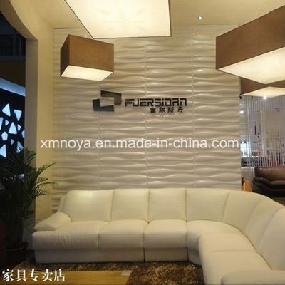 Pannello in PVC a prova di fuoco 3D personalizzato da 500 mm x 500 mm per sfondo murale di immagini aziendali