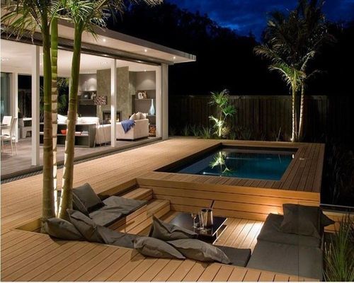 Pavimenti compositi in legno WPC marrone per giardini impermeabili