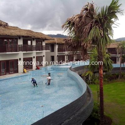 Componente materiale PVC ignifuge Simulazione sintetica artificiale piastrella di tetto di paglia