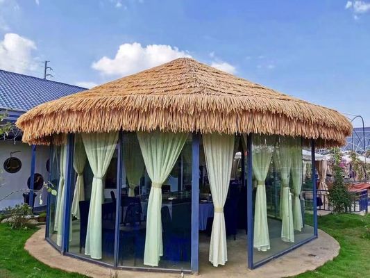 Piastrelle di tetto di paglia tropicale sintetiche ignifughe personalizzate per alberghi