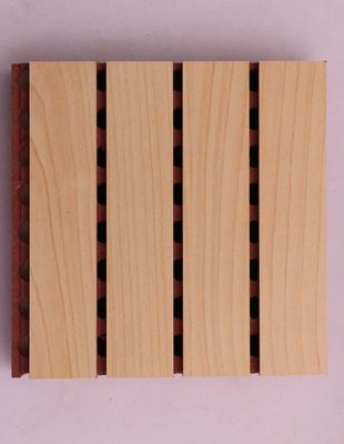 197*2400*15-18mm Decorative Wooden Acoustic Wall Board Veneer Finish Design perforato