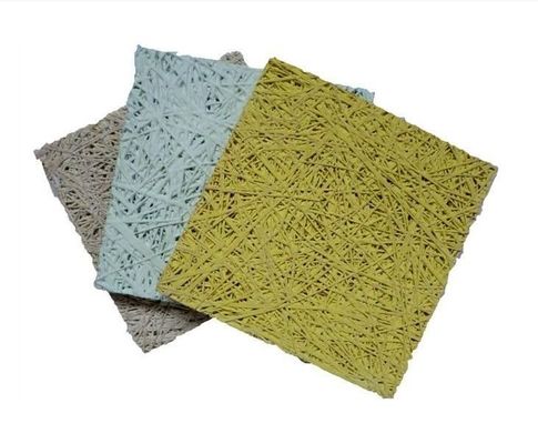 E0 Eco-friendly Blackish Green Wood Wool Sound Acoustic Ceiling con finitura in finitura