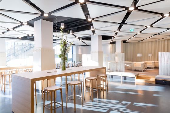 Piastrelle di soffitto in fibra di vetro ignifughe per isolamento acustico e decorazione