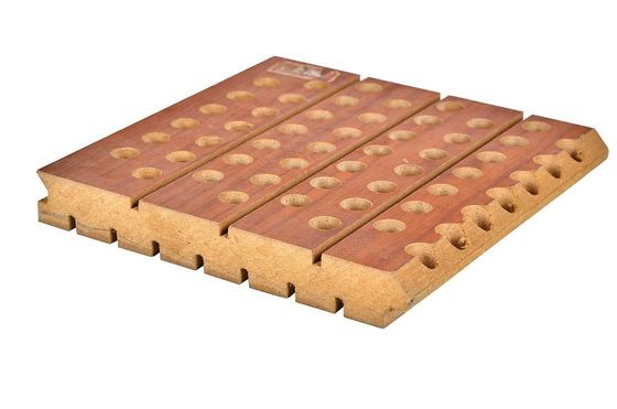 Tavola di legno micro-perforata acustica per pareti decorative con bordo quadrato DSC 9994