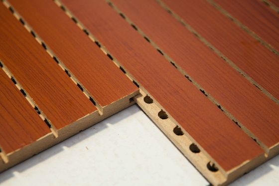 Tavola di legno micro-perforata acustica per pareti decorative con bordo quadrato DSC 9994