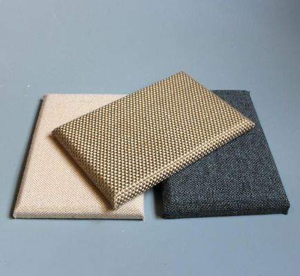 Decorazione della sala riunioni bordo quadrato fibra di vetro pannello acustico per pareti grado B2 ignifugo