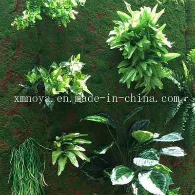 Piante artificiali di erba verde personalizzate in plastica per decorazioni interne e domestiche