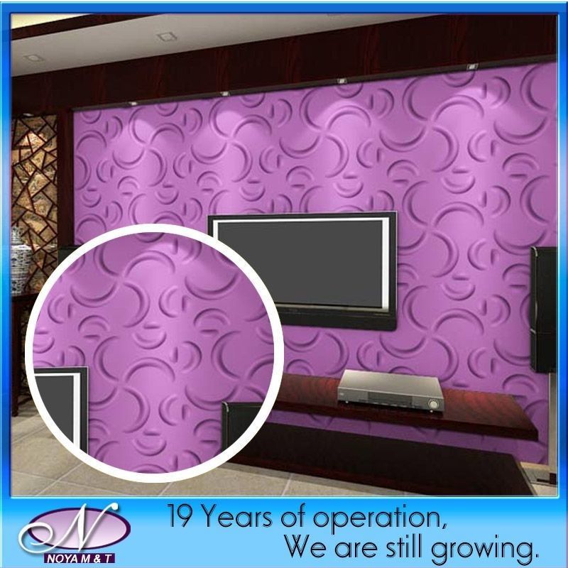 Pannello in PVC 3D decorativo per pareti interne con isolamento acustico e design personalizzato