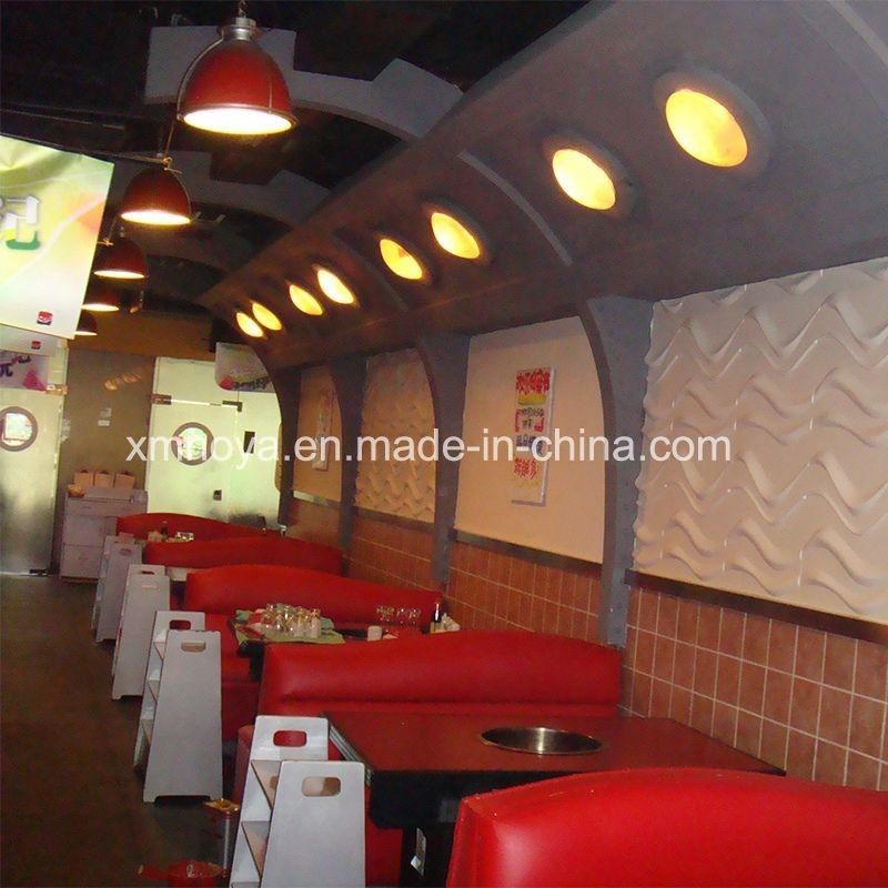 Hotpot Restaurante Decorazione murale Assorbimento acustico del suono Pannello 3D con bordo quadrato