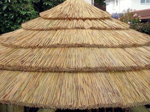 Decorazione giardino africano PVC Materiale Componente mattoni Rosso resistente al fuoco tetto di paglia