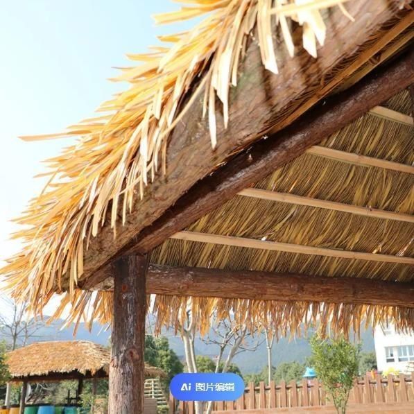 Gazebo multifunzionale con tetto di paglia per il pacchetto del tetto Dimensione 60.00cm * 55.00cm * 10.00cm