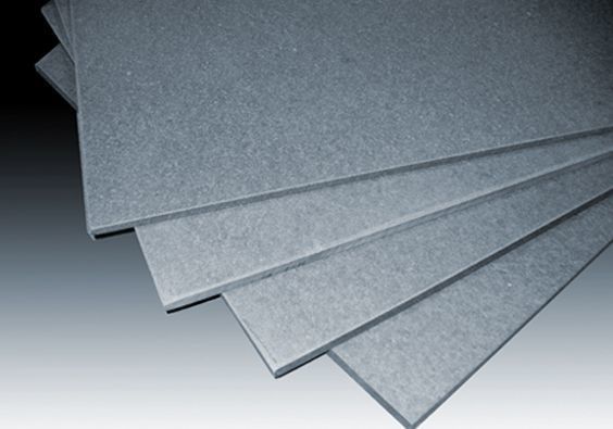 Tavola di cemento in fibra ignifuga per interni per pareti divisorie decorative in grigio e giallo chiaro