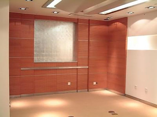 600*600 Quadratura di bordo a prova di fuoco Acustico pannello di parete in legno MDF per la decorazione degli interni