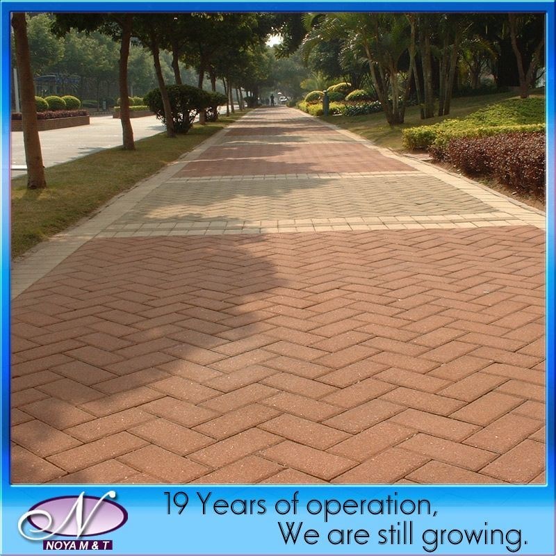 Slab Stone Form Acqua permeabile mattoni per via d'ingresso e passeggiata Rosso/giallo in design